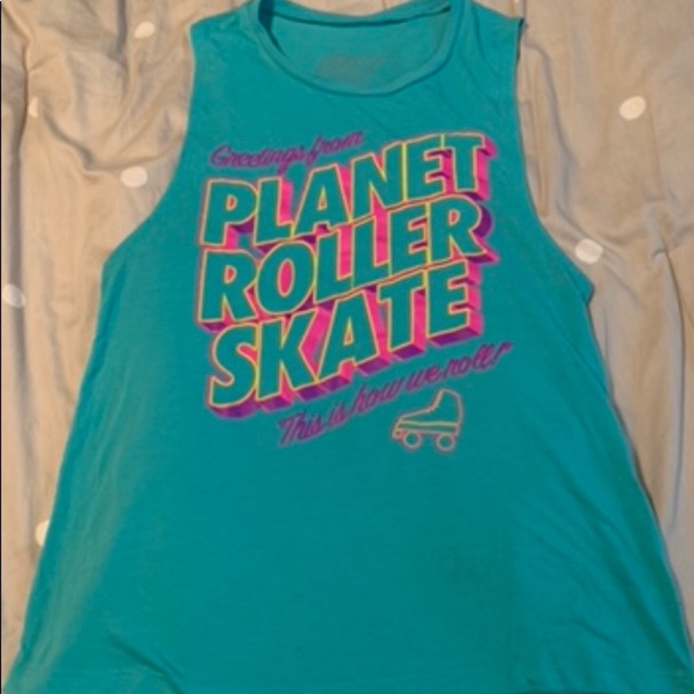 Planet roller skate tank top